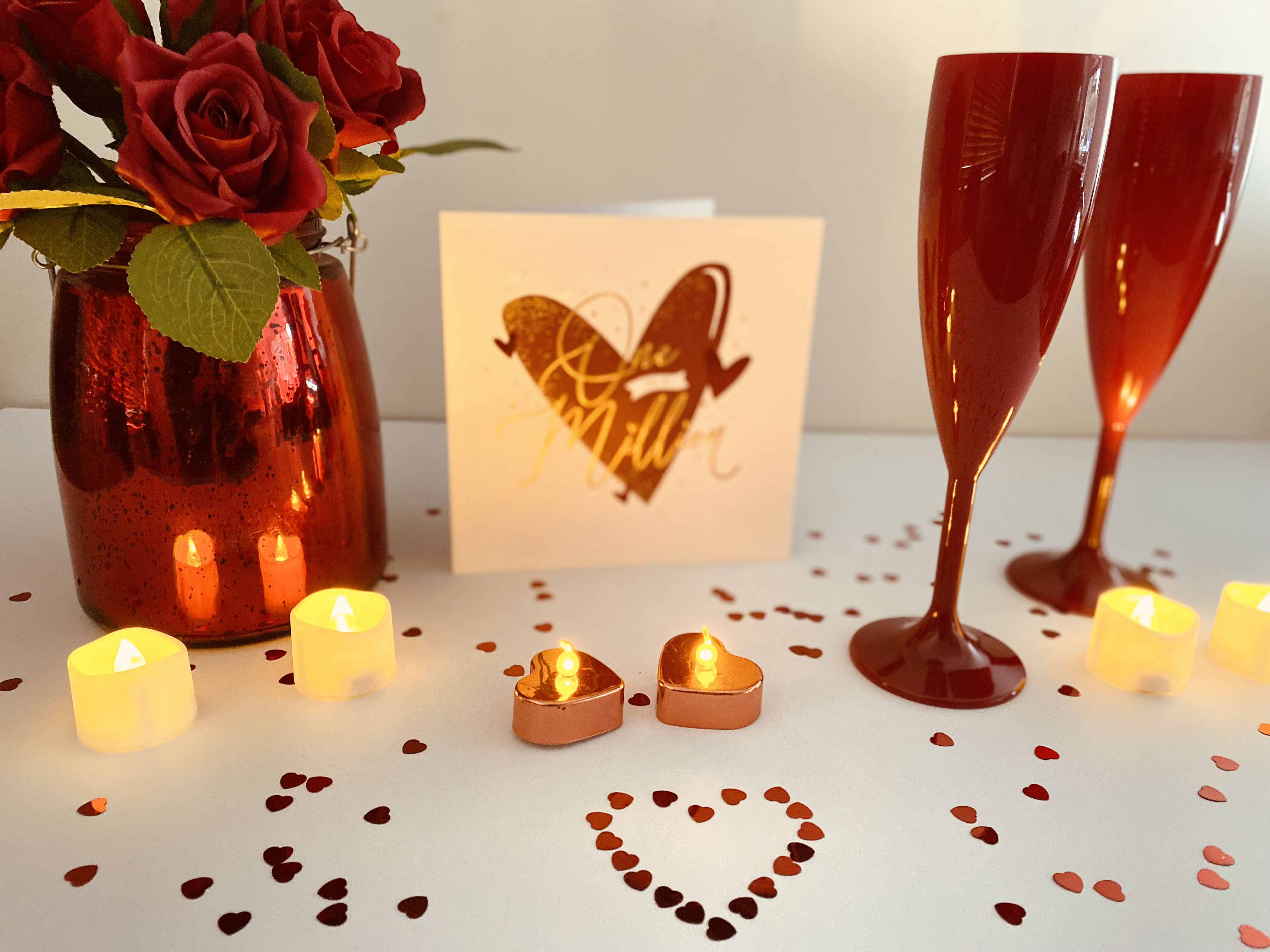 polycarbonate champagne flutes for valentines day