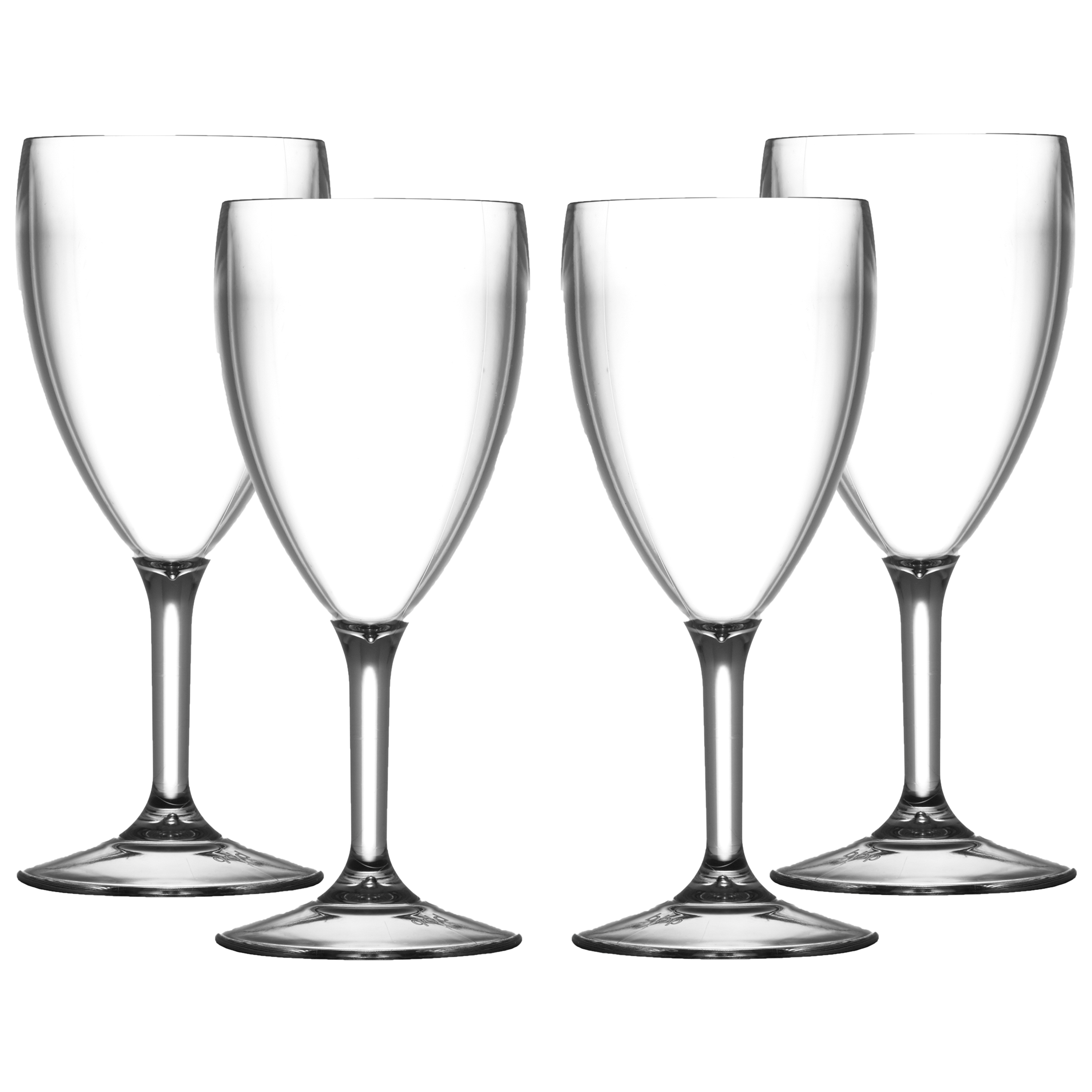 Elite Premium 9oz Unbreakable Reusable Polycarbonate Plastic Wine Glasses 