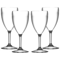 Elite Premium 9oz Unbreakable Reusable Polycarbonate Plastic Wine Glasses 