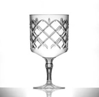 Elite Kristal cut 20oz Gin Goblet Polycarbonate Reusable Glasses set of 2