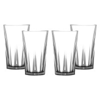 Penthouse 14oz Beer and Juice Tumbler Glass five sided set of 4