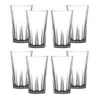 Penthouse 14oz Beer and Juice Tumbler Glass five sided set of 8
