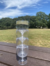 Outdoor table setting with Roltex unbreakable wine glasses – perfect for al fresco dining