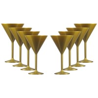 Gold Martini Cocktail Glass set of 8